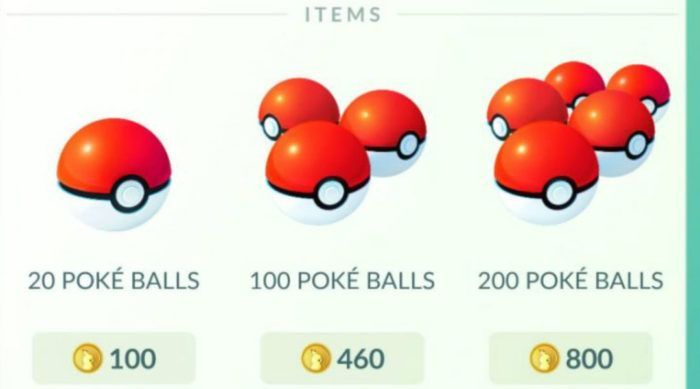 pokemon go buying pokeballs